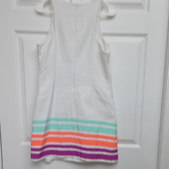 Lilly Pulitzer White Dress with Colorful Stripes - Picture 9 of 9